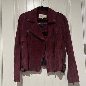 Burgundy suede jacket